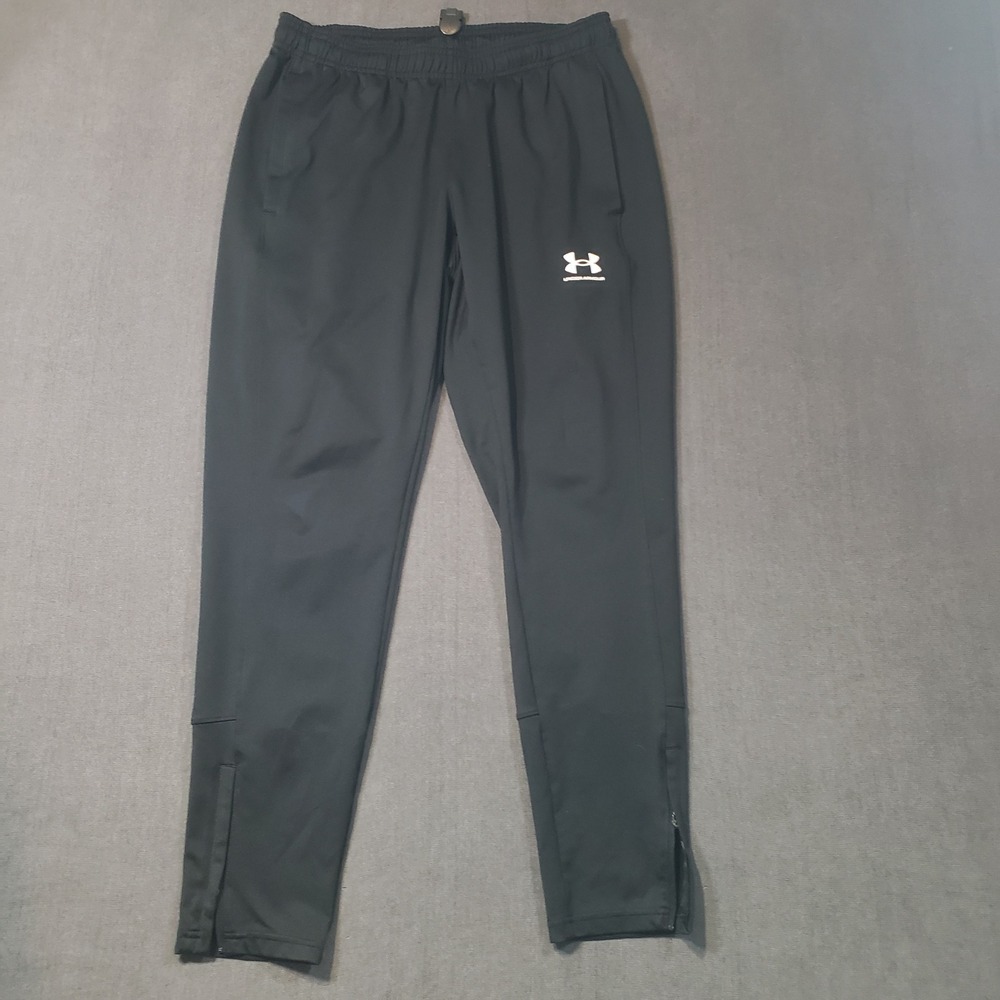 Under Armour Athletic Joggers Mens Medium Black Ankle Zip Fitted Pants
